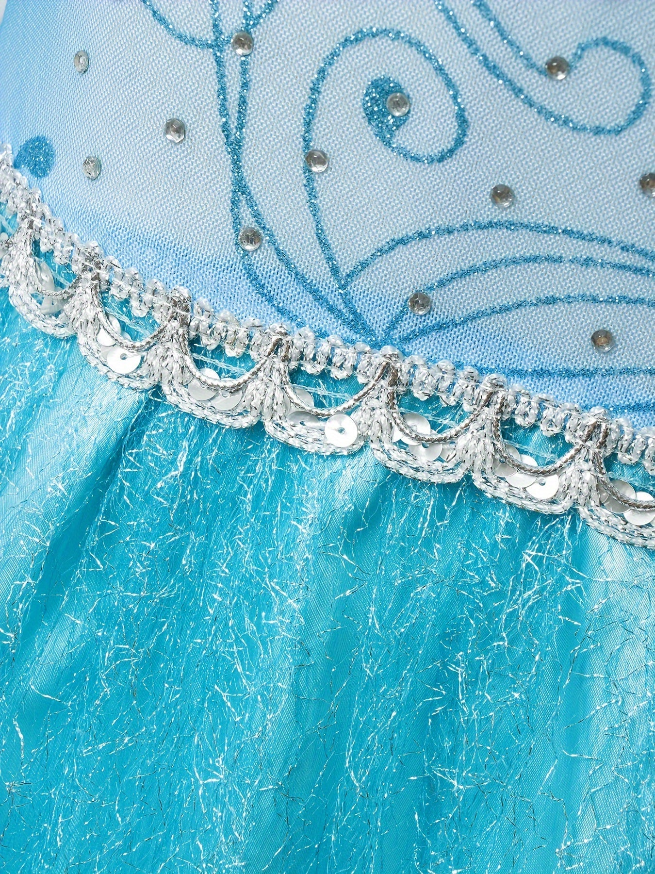 Meisjes Glitter Lange Mouw Halloween Prinsessen Kostuum Jurk | Maxi