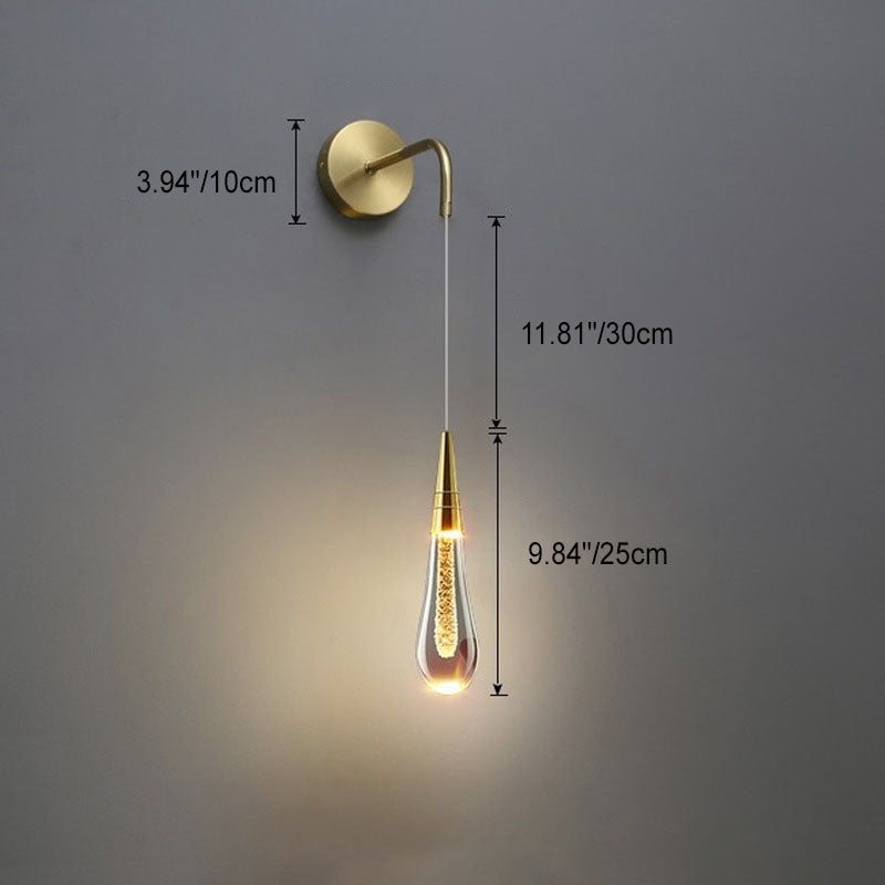 LumeTear Luxe LED Wandlamp Dimbaar Druppelontwerp voor Slaapkamer en Woonkamer