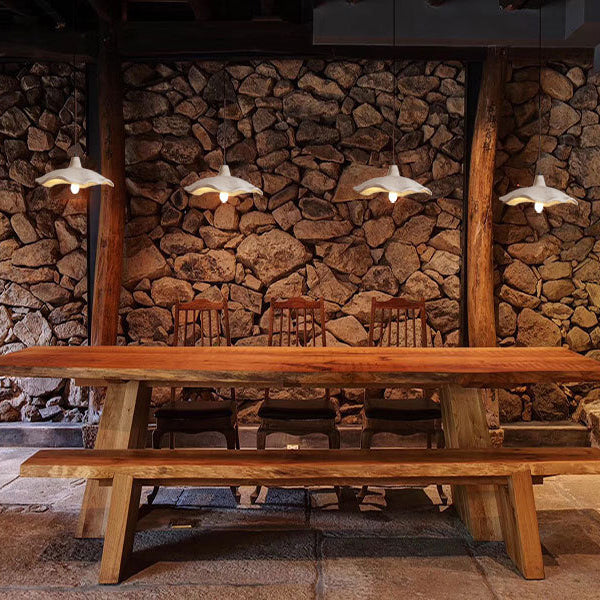 Japanse Vintage Cement Bloem Pendelverlichting | 1-Licht