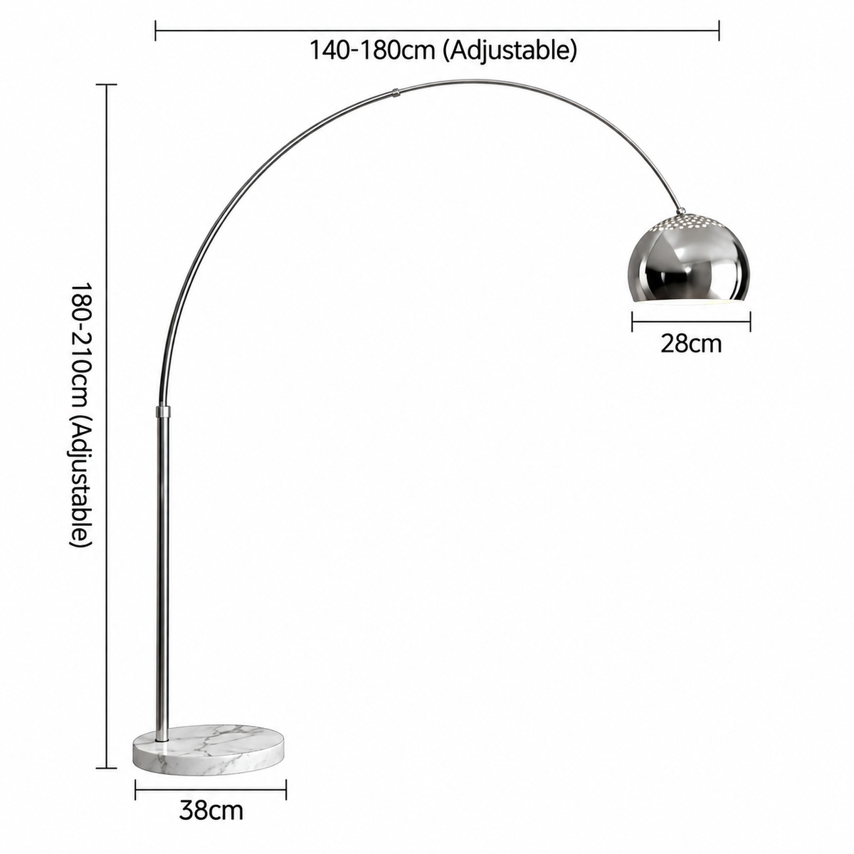 Italiaanse Arco Booglamp – Moderne Design Vloerlamp voor de Woonkamer