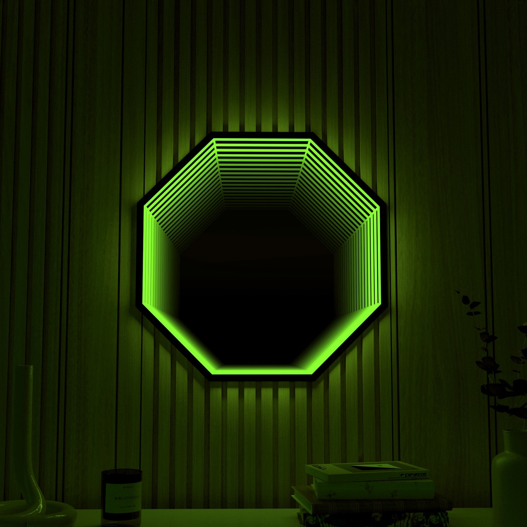 3D Octagon Spiegel Licht