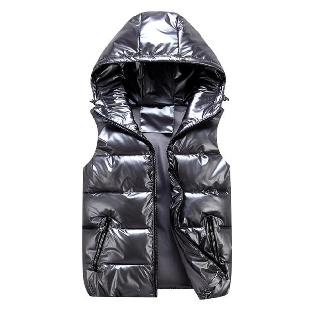 Elegante unisex gewatteerde vest met capuchon