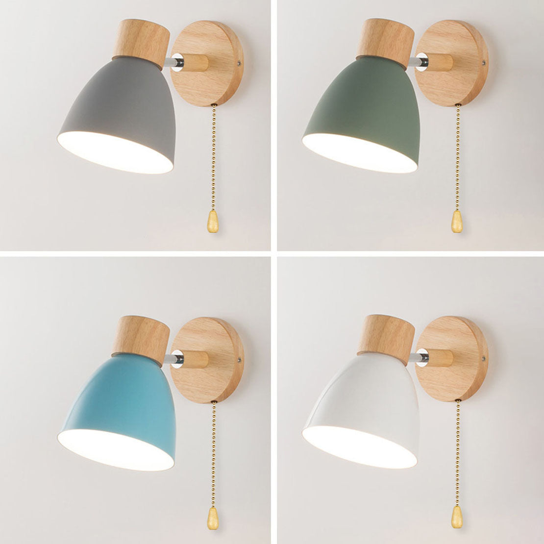 Modern Minimalistische Houten Conus LED Wandlamp | 1-Lamp