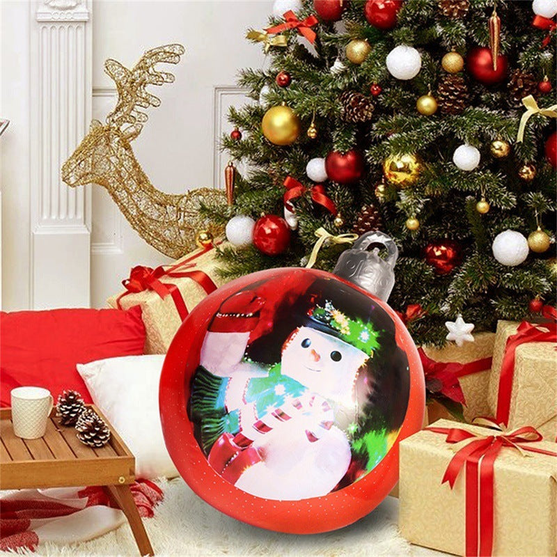 Opblaasbare Christmas Kerstbal 60 cm – Weerbestendige PVC Kerstdecoratie voor Buiten