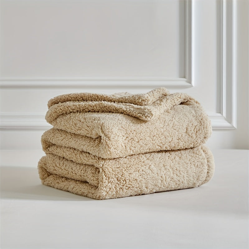 Ultra Zachte Sherpa Fleece Deken – Warme en Comfortabele Knuffeldeken voor Thuis