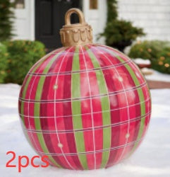 Opblaasbare Christmas Kerstbal 60 cm – Weerbestendige PVC Kerstdecoratie voor Buiten