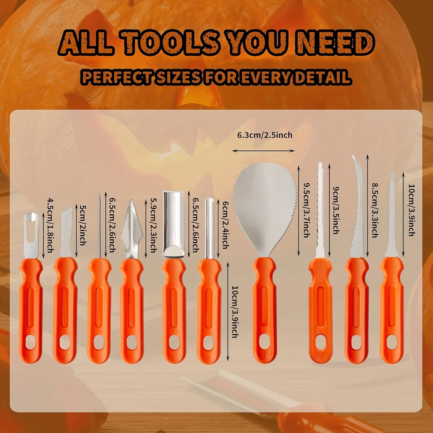 Halloween Pompoen Snijset voor Eenvoudig Gesneden Pompoenen | Herbruikbare Gereedschappen