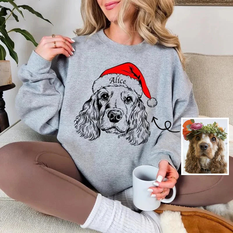 PawPrints Cozy Sweater | Gepersonaliseerde kersttrui met jouw huisdier voor een feestelijke look
