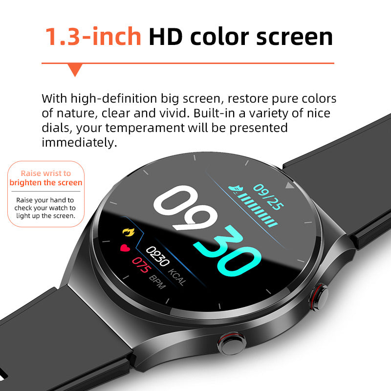 Een-Klik Bloedglucose|Bloedglucose Bloeddruk EKG|EKG HRV Hartslagmonitor Gezondheids-Smartwatch