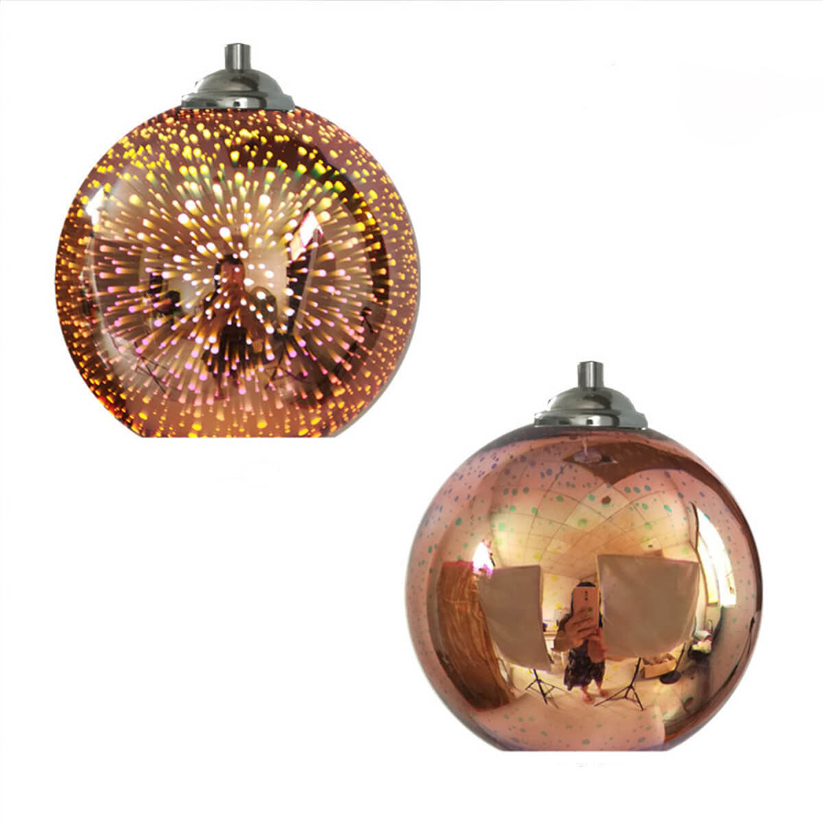 3D Vuurwerk Glas Hanglamp | Creatief Kleurglas Ontwerp