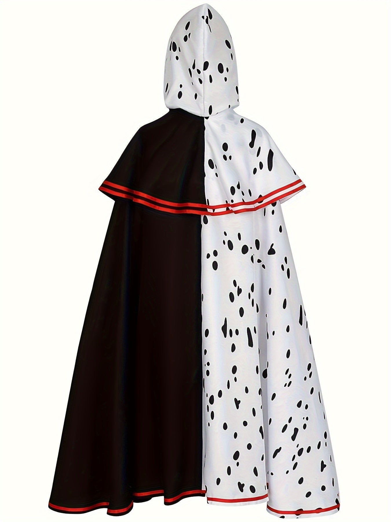 Dames Hooded Dalmatian Halloween Film Kostuum Cape | Gespleten Cloak