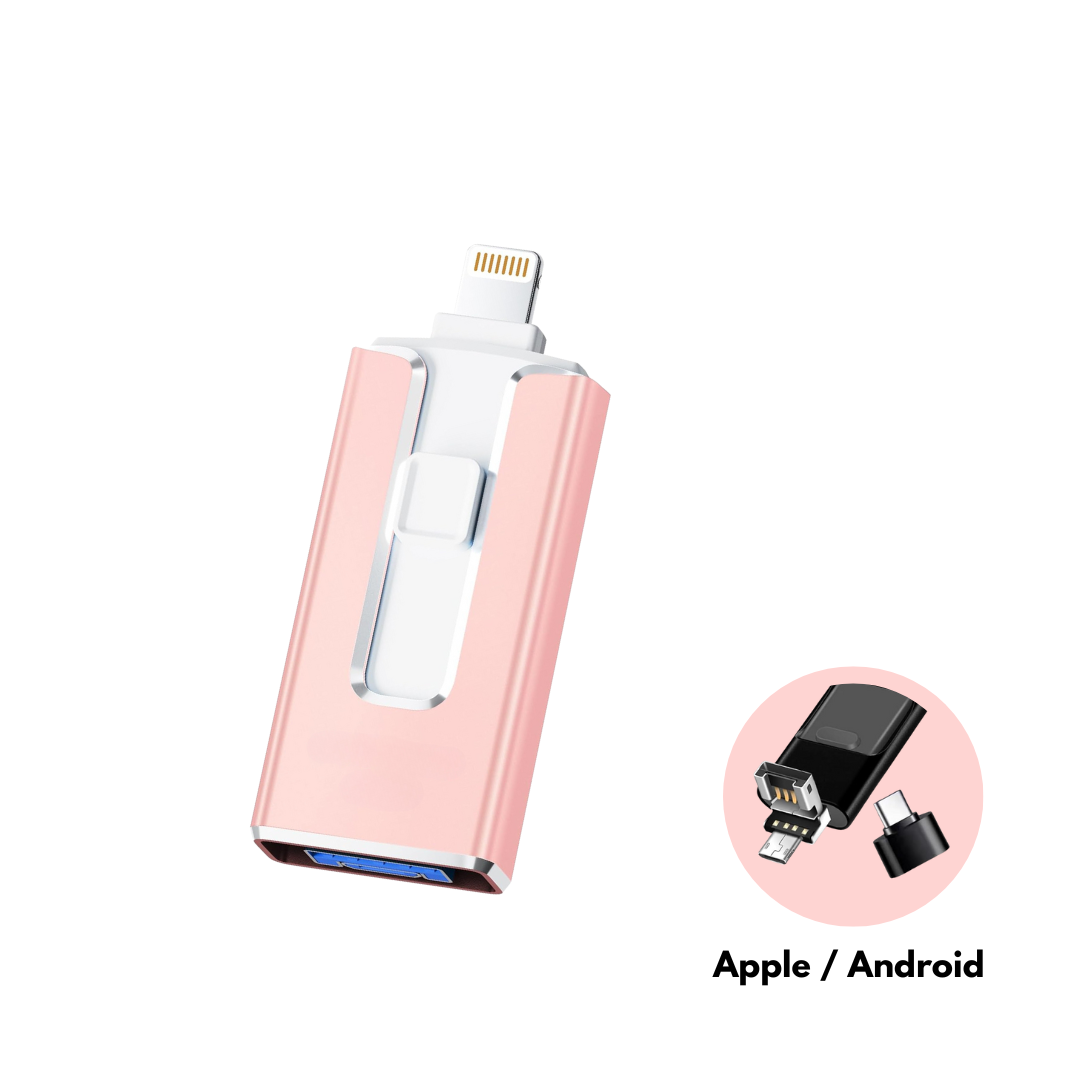 SnapVault 4-in-1 back-upstick | Vanaf de telefoon direct up je USB