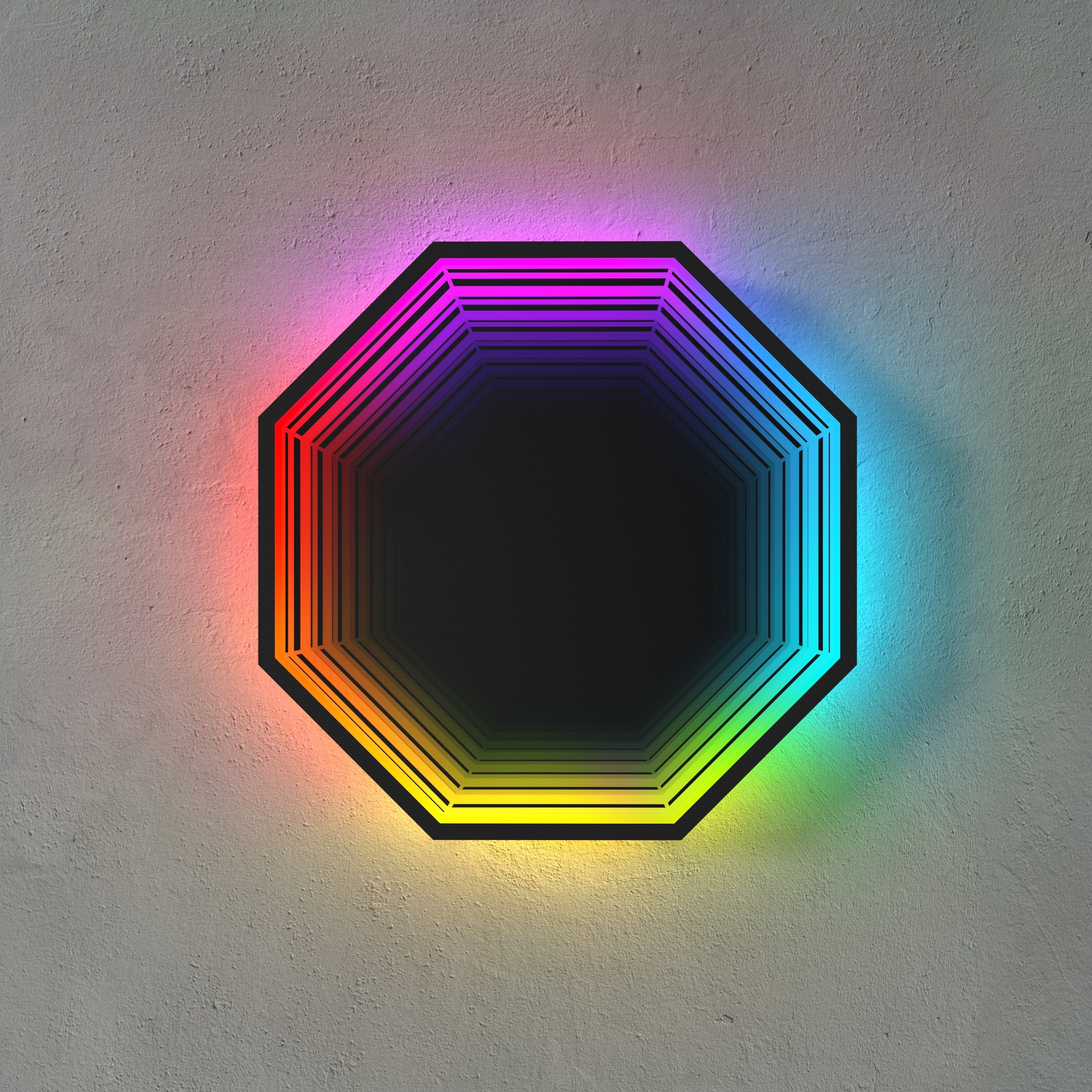 3D Octagon Spiegel Licht