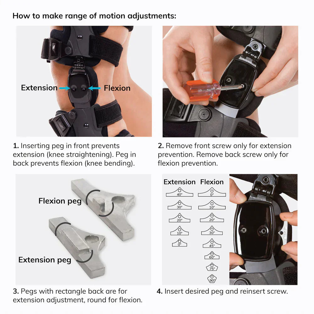 Medische OA-ontlastingsknieschijf | Unicompartimentele artrose-orthese | Varus/Valgus-correctie & ROM-controle | Mediale & Laterale ontlasting | Instelbare bewegingshoek