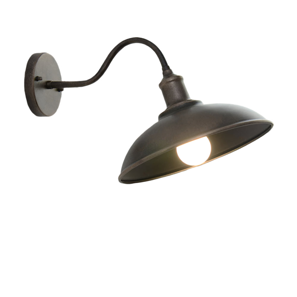 Vintage Industriële IJzeren Kom Buiten Wandlamp LED 1-Licht