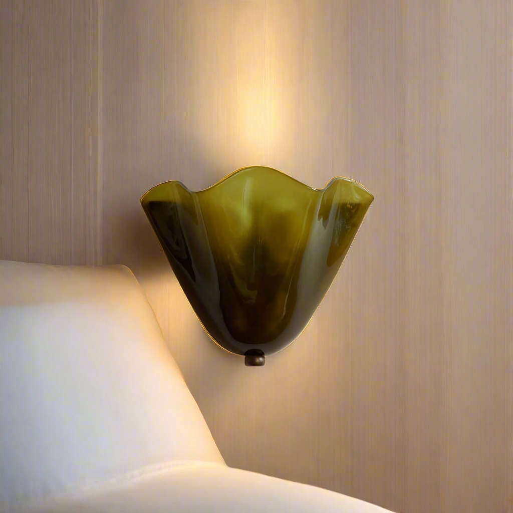 Retro Glas-in-lood Schelp Wandlamp LED 1-Licht