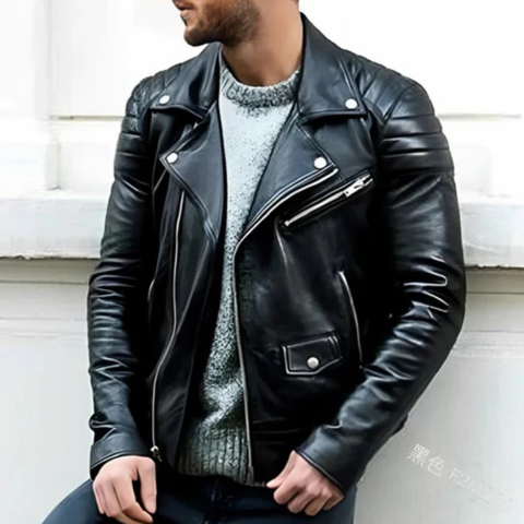 Heren leren jas | Moto