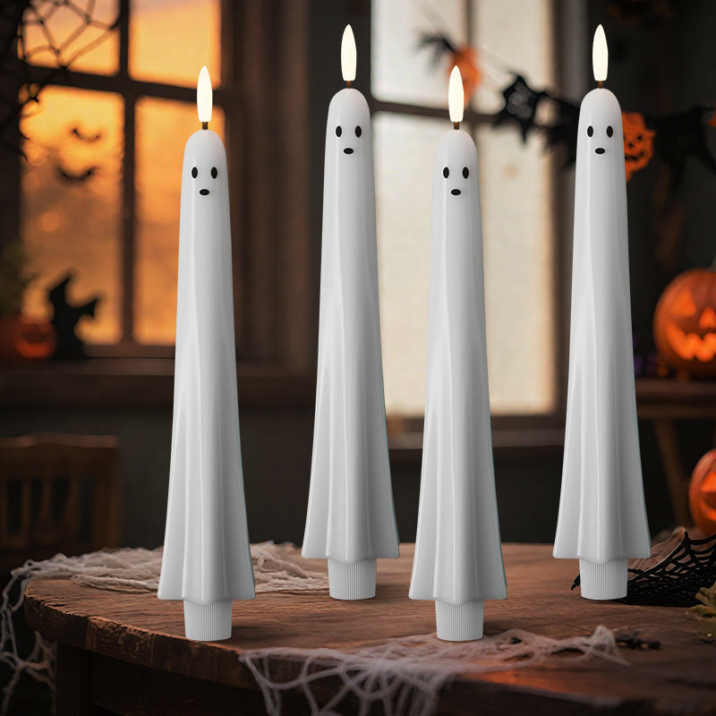 SpookGlow Spooklicht | Afstandsbediend 3D-kaars met vlam