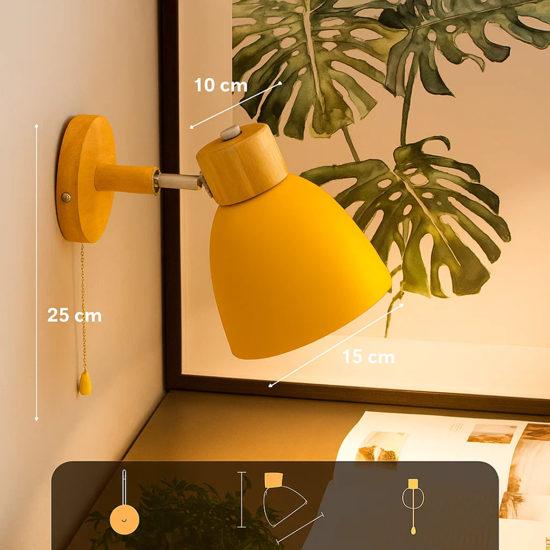 ChromaWood Scandinavische Design Wandlamp Stijlvol