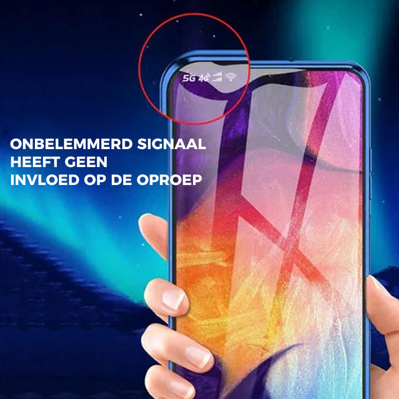 Sandsberg gehard glas dubbele telefoonhoes voor Samsung