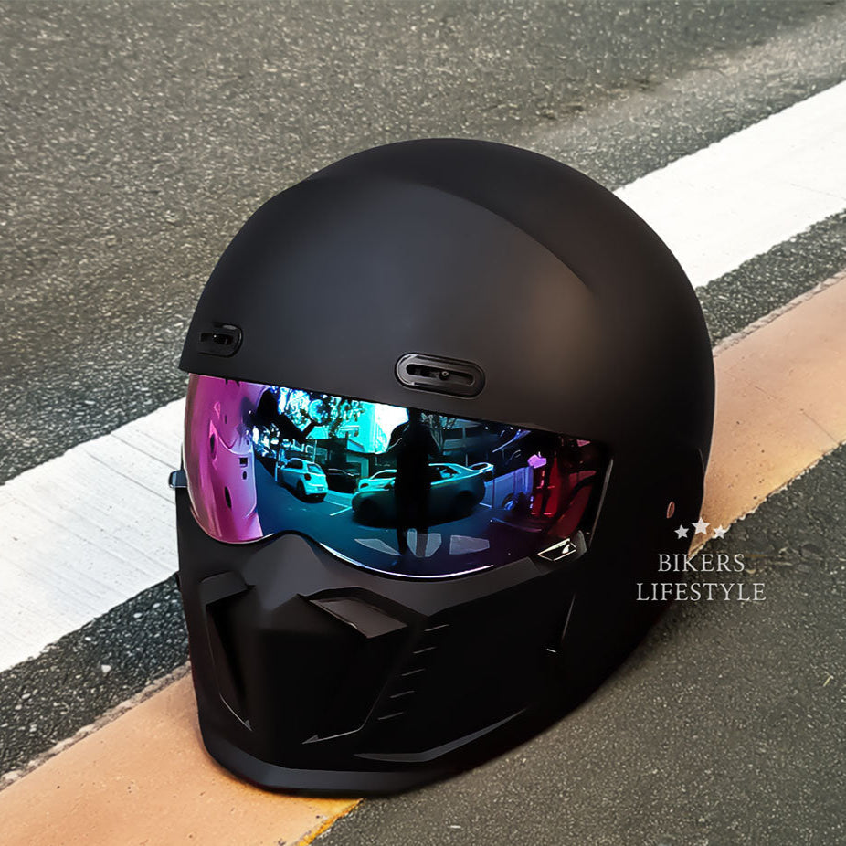 Retro Klassieke Motorhelm DOT- en ECE-goedgekeurd Tijdloos Ontwerp