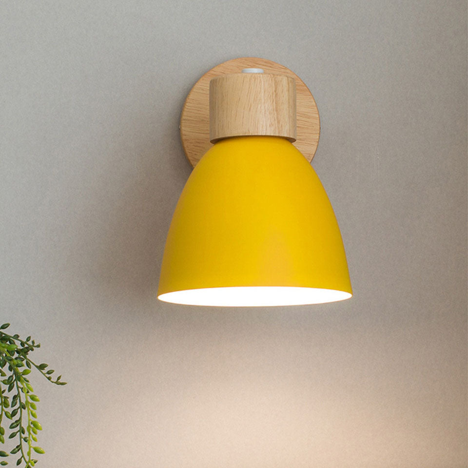 Modern Minimalistische Houten Conus LED Wandlamp | 1-Lamp