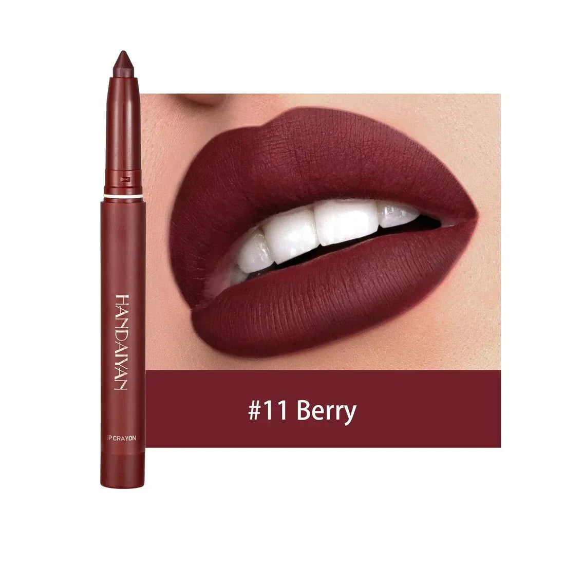 12 Kleuren HANDAIYAN Draaiende Aanscherpbare Matte Lippenstift Potloden