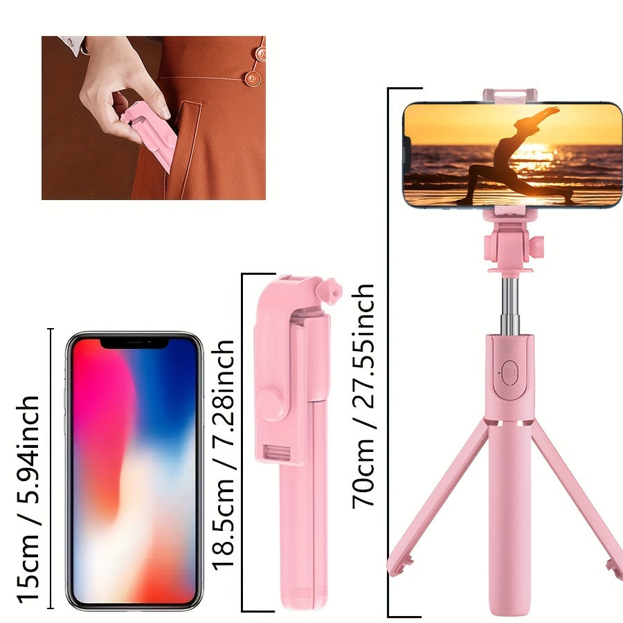 Flexibele Selfie Stick met Draadloze Afstandsbediening en 360° Rotatie – Compacte Selfie Pole voor iPhone en Reizen