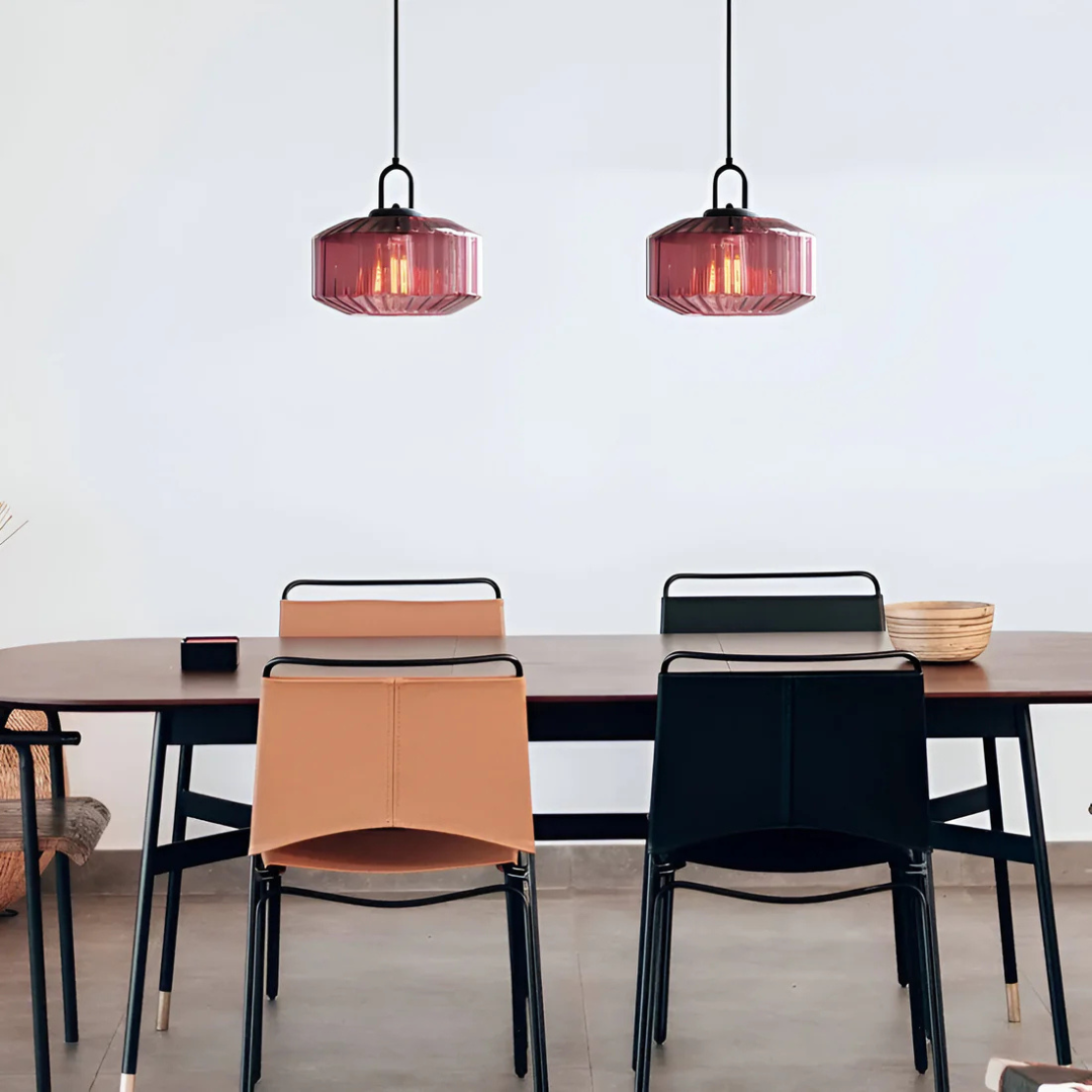 Mireta - Retro Gekleurd Glazen Hanglamp