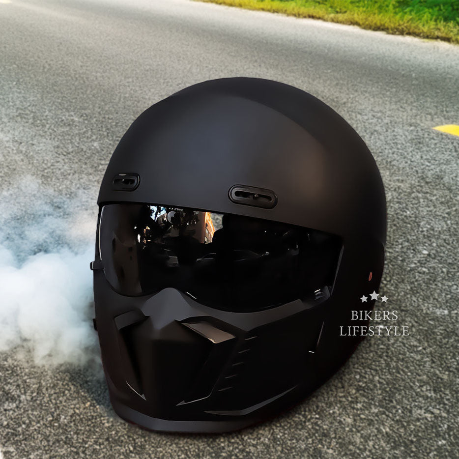 Retro Klassieke Motorhelm DOT- en ECE-goedgekeurd Tijdloos Ontwerp