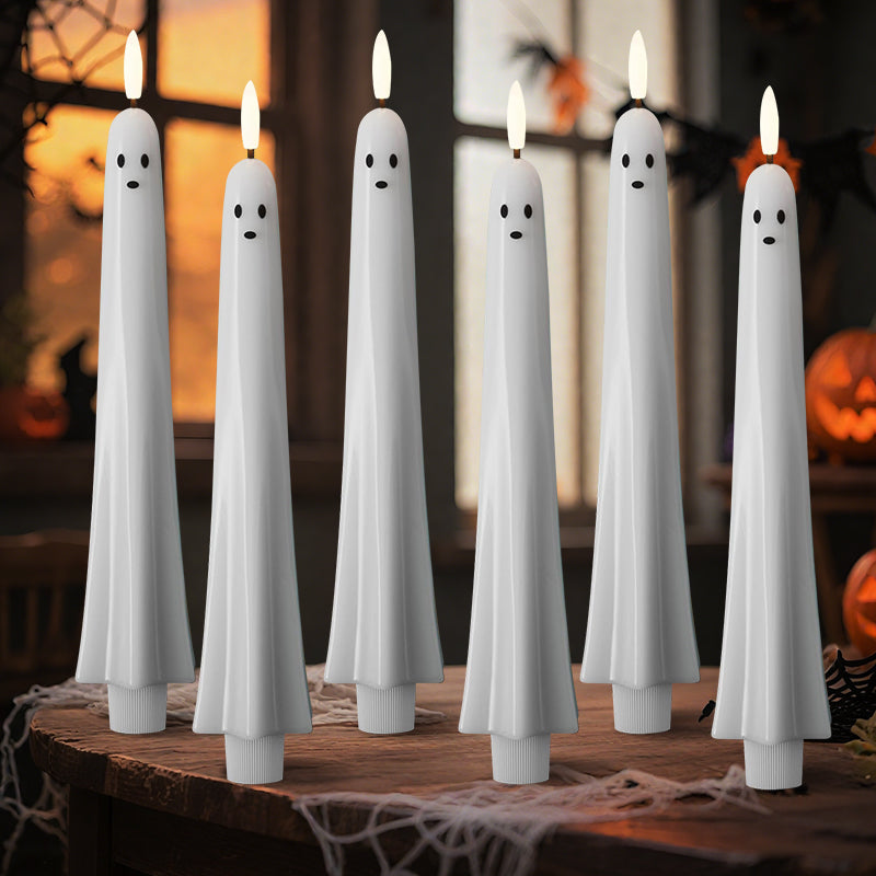 SpookGlow Spooklicht | Afstandsbediend 3D-kaars met vlam