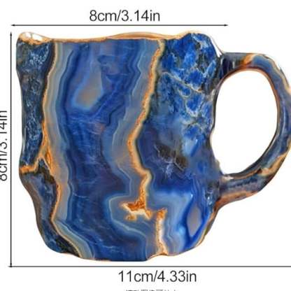 Koffiemokken GlaceCup | Handgemaakt & Minerale Kristal | Isolerend & Magnetronbestendig | 350–450 ml
