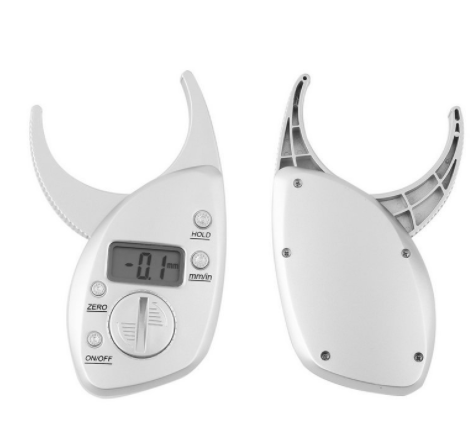 Digitale lichaamsvetmeter, huidplooimeter, LCD-display, analyzer, meetlint, slankheidsweegschaal, gewichtsverlies, antisliphandgreep