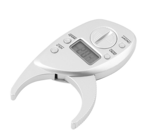 Digitale lichaamsvetmeter, huidplooimeter, LCD-display, analyzer, meetlint, slankheidsweegschaal, gewichtsverlies, antisliphandgreep