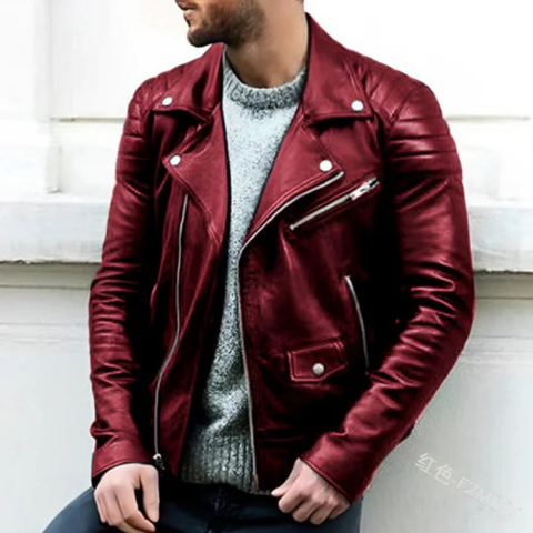 Heren leren jas | Moto