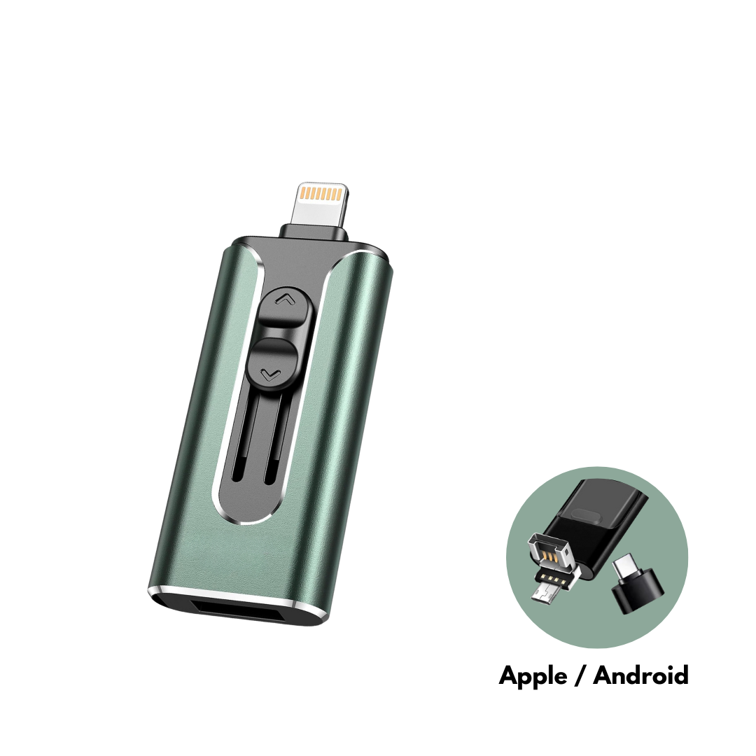 SnapVault 4-in-1 back-upstick | Vanaf de telefoon direct up je USB