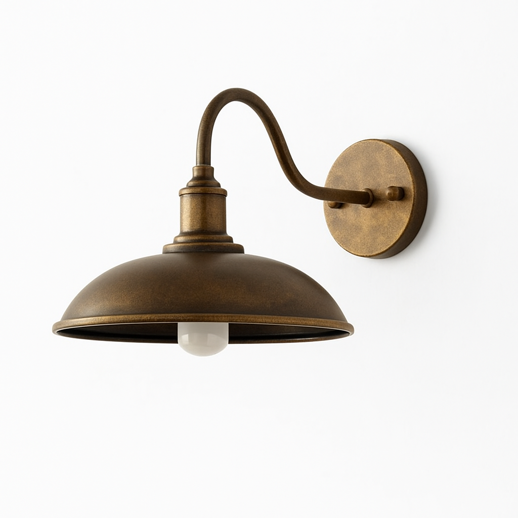 Vintage Industriële IJzeren Kom Buiten Wandlamp LED 1-Licht