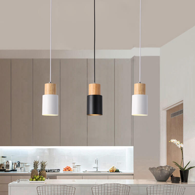Metaal Hout Hanglamp | Modern Industrieel Ontwerp