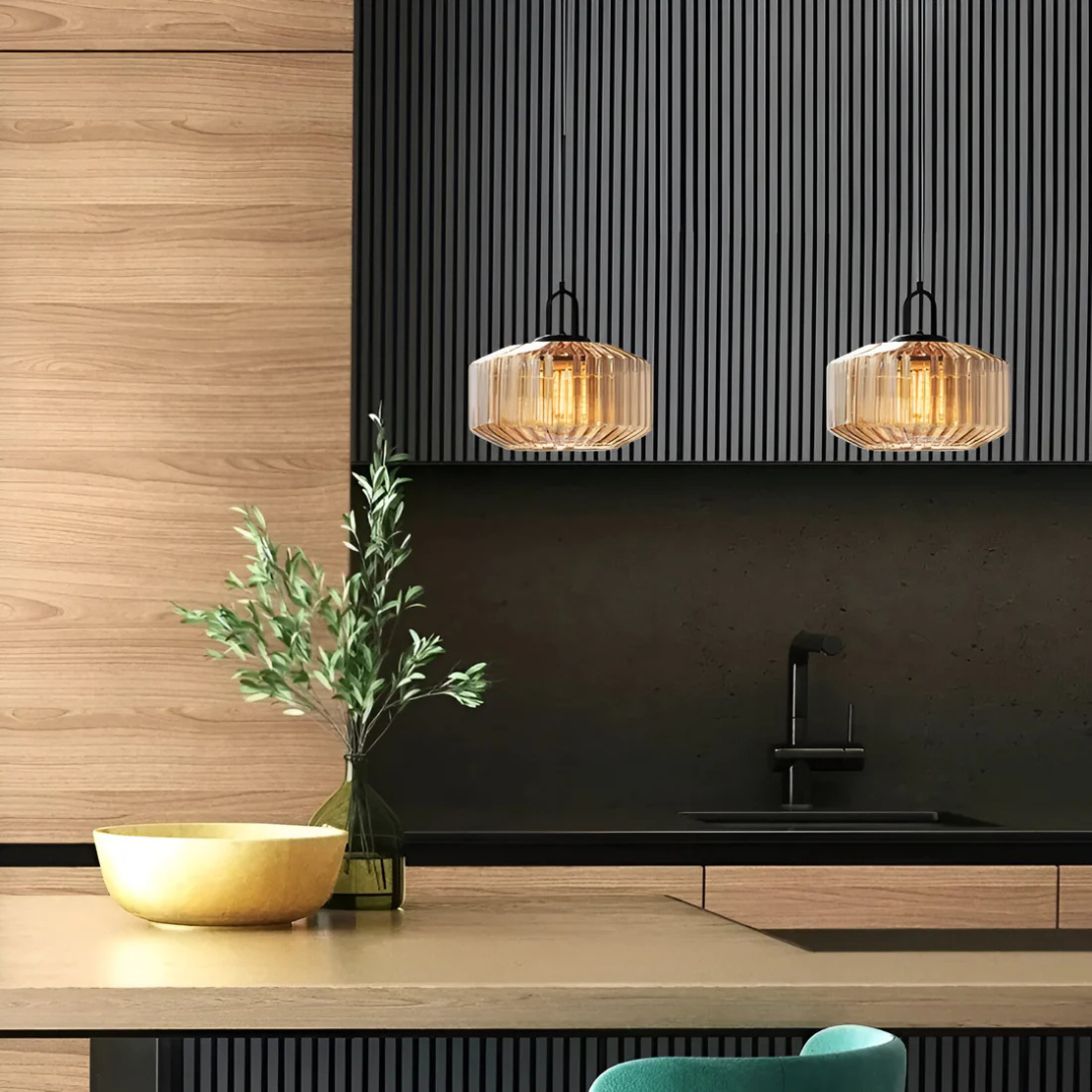 Mireta - Retro Gekleurd Glazen Hanglamp