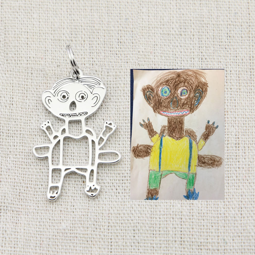 Persoonlijke Kindertekening Hanger Uniek Cadeau