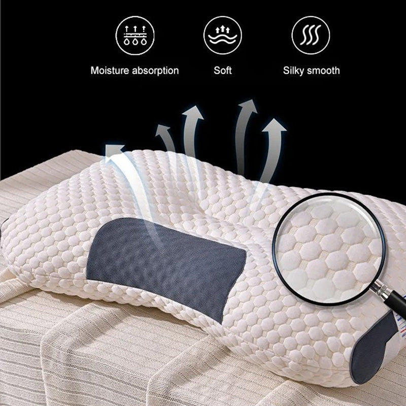 LuxiRest Antibacterieel Massagekussen | Ergonomische Neksteun voor een Verkwikkende Slaap en Ontspanning