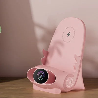 LuxoTech Mini Telefoonhouder | Elegante stoelvorm met draadloze snellader functie