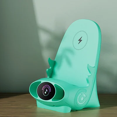 LuxoTech Mini Telefoonhouder | Elegante stoelvorm met draadloze snellader functie