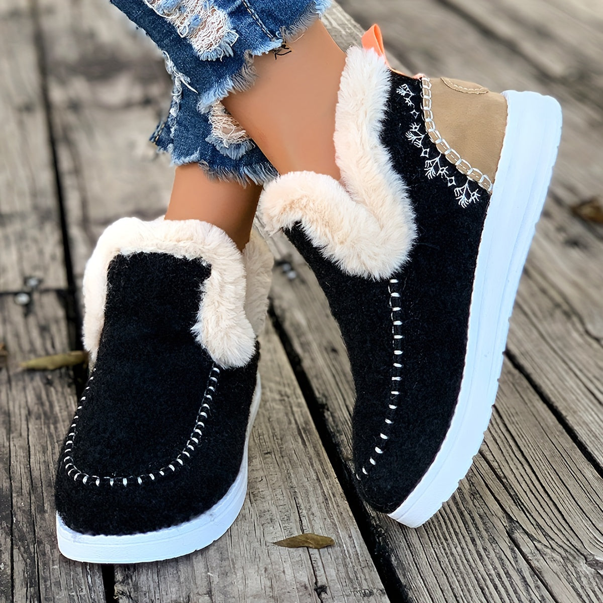 PlucheWarm Dameshuisschoenen – Antislip en Superzachte Wintervoering
