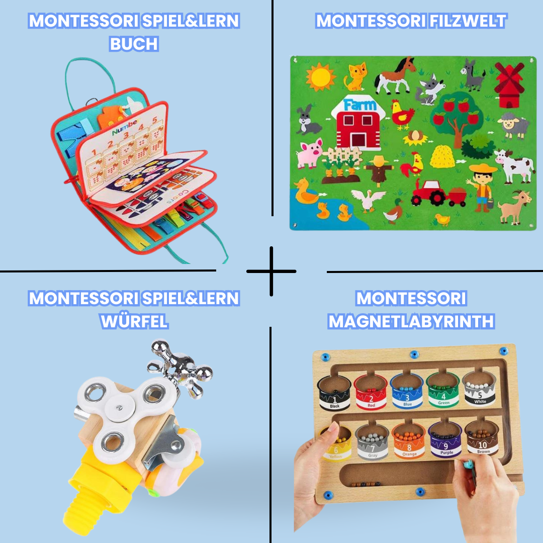 Montessori 4-in-1 leer- en Speelset