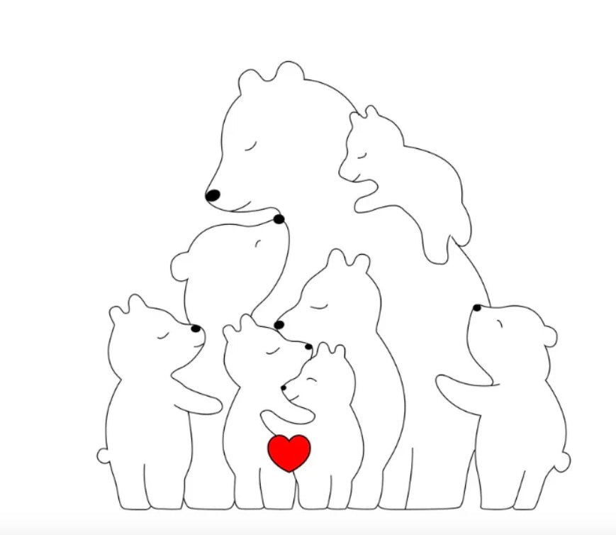 Persoonlijke Berenfamilie Decoratie