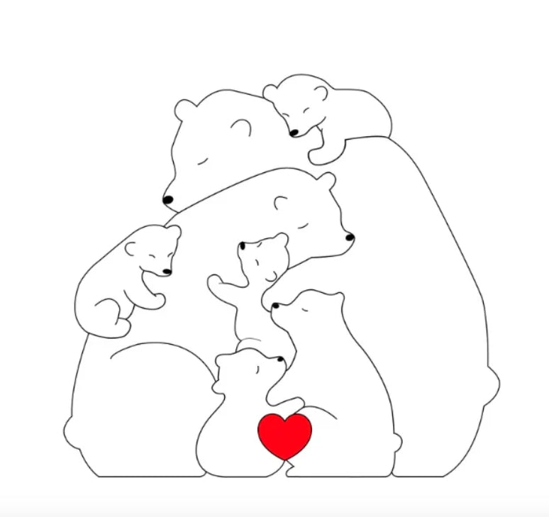 Persoonlijke Berenfamilie Decoratie