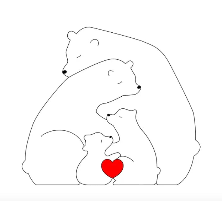 Persoonlijke Berenfamilie Decoratie