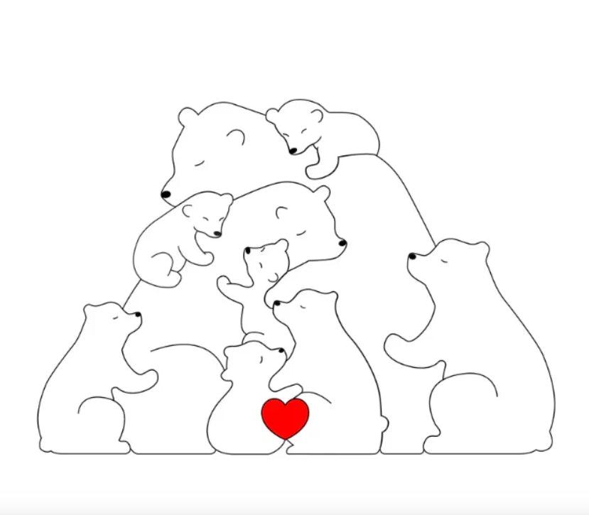 Persoonlijke Berenfamilie Decoratie