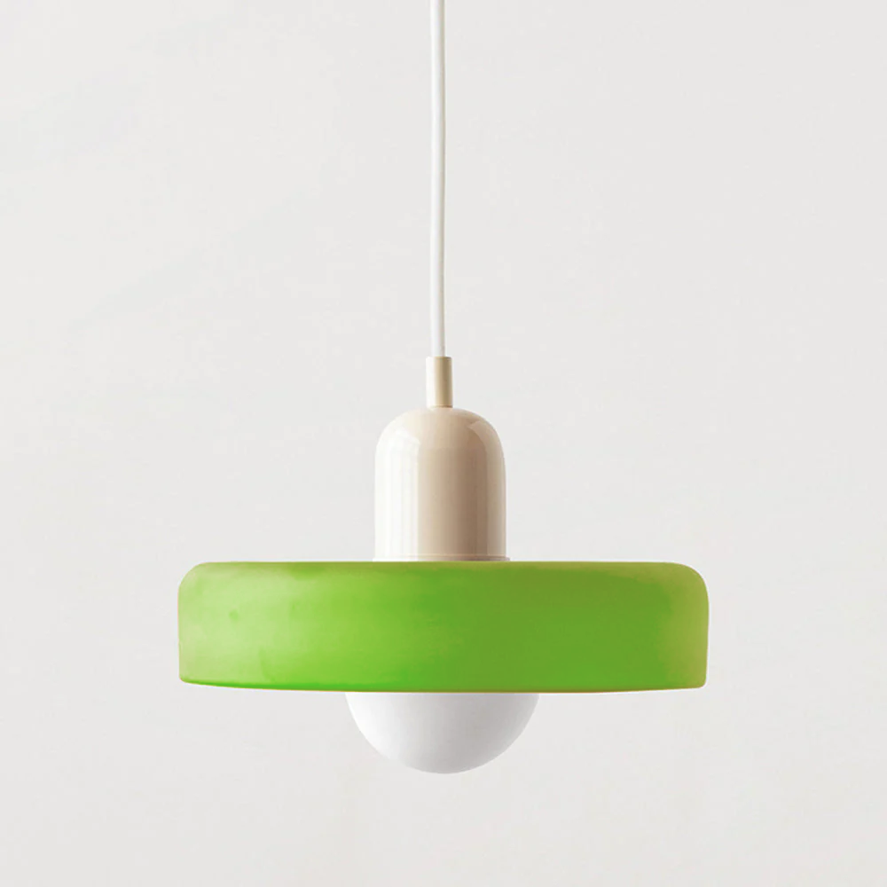 Bauhaus Hanglamp in Gekleurd Glas